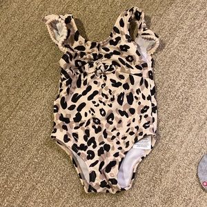 Leopard print toddler swimsuit